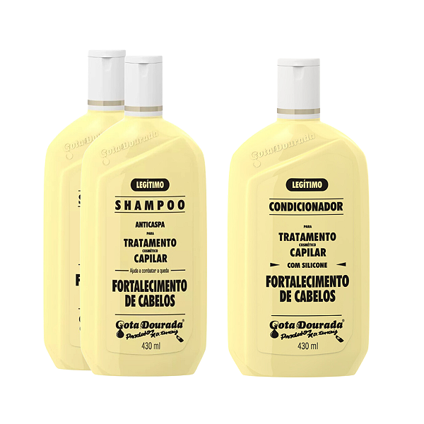 Kit Shampoo Condicionador Legítimo Alho Original 430ml 3pçs