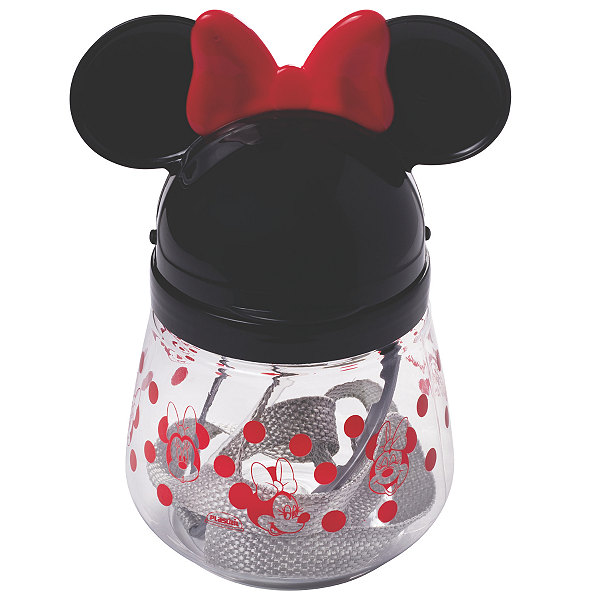Garrafa Com Tampa e Orelha Infantil c/ Canudo Silicone 1,1l