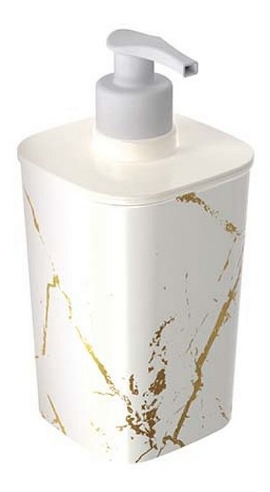 Porta Sabonete Liquido Dispenser Branco Marmore 420 Ml