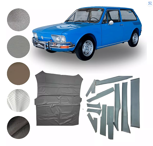 Forração De Teto Brasilia Modelo  Balãozinho Kit Forro Interno Padrão Vw 73/82