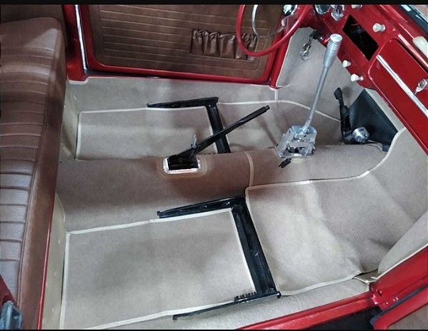 Forração Fusca Carpete Do Assoalho Cinza Kit 11 Peças