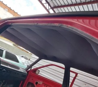 Forro De Teto Gol Quadrado  Kit Forração Interna PRETO VELUDO
