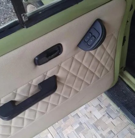 Jogo  Revestimento Porta Do Fusca Com Bolsa Courvim Diamantada
