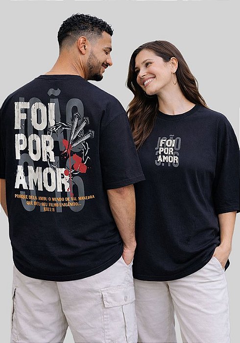 OVERSIZED - FOI POR AMOR - COR PRETO