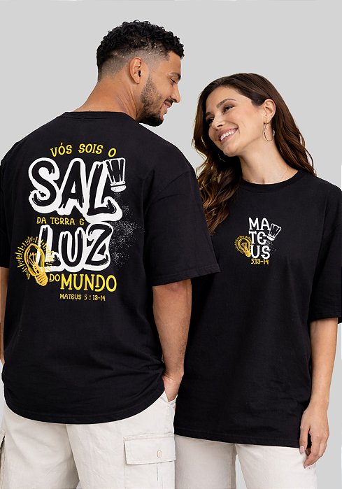 OVERSIZED - VÓS SOIS O SAL DA TERRA - COR PRETO