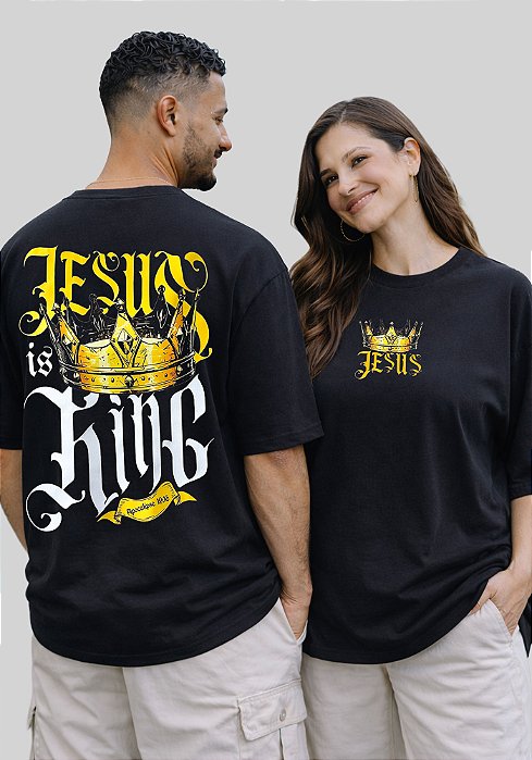 OVERSIZED - JESUS IS KING APOCALIPSE 19:16- COR PRETO