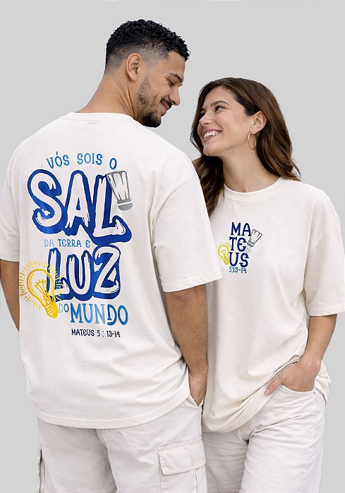 OVERSIZED - VÓS SOIS O SAL DA TERRA - COR MARFIM