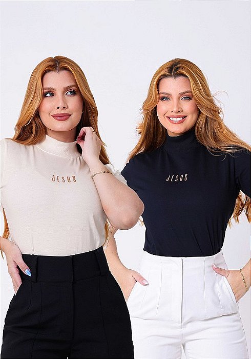 T-SHIRT GOLA ALTA - JESUS - ALTO RELEVO