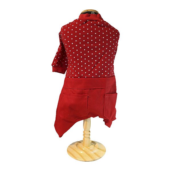 Roupa Pet -Macacão Pet Mili Vermelho
