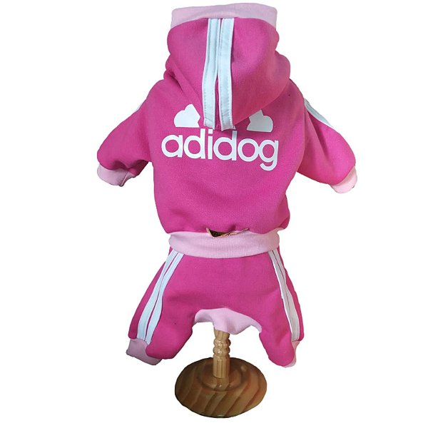 Roupa pet  - Conjunto de Moleton Adidog Rosa Pet