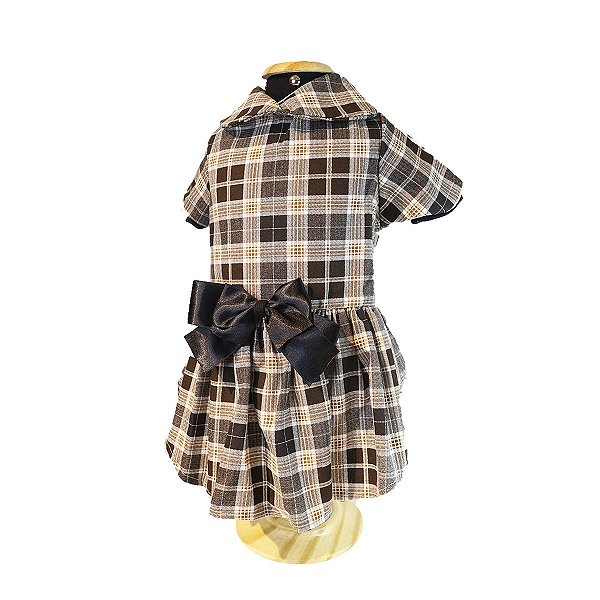 Roupa pet  -  Vestido Pet Xadrez