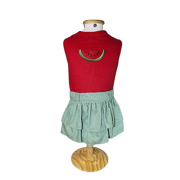 Roupa pet  -  Vestido Pet Melancia