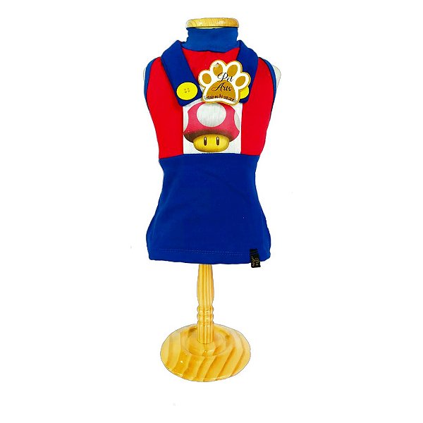 Roupa pet  - Roupinha Pet Jardineira Mario