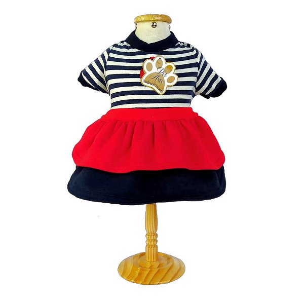 Roupa pet  -  Vestido Pet Marinheira Inverno