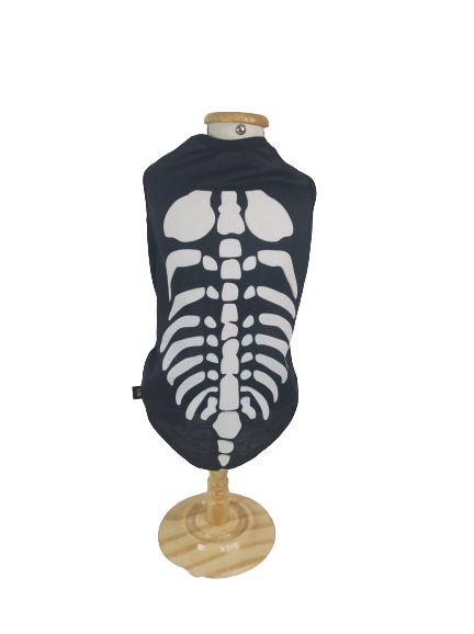 Roupa pet - Halloween Regata Esqueleto