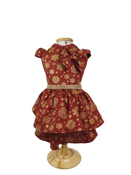 Roupa Pet - Vestido Natal Elegante