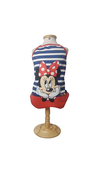 Roupa Pet - Biquini Maio Minnie Praia Tecido Neoprene