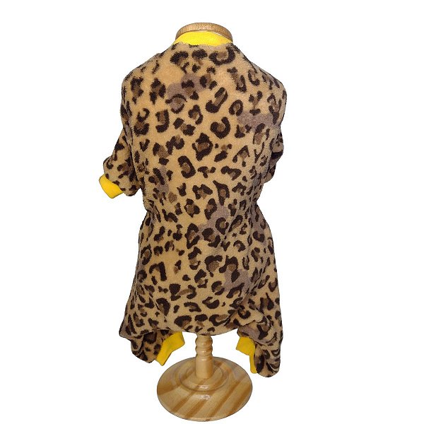 Roupa pet -  Onça Modelo Macacão Microfibra