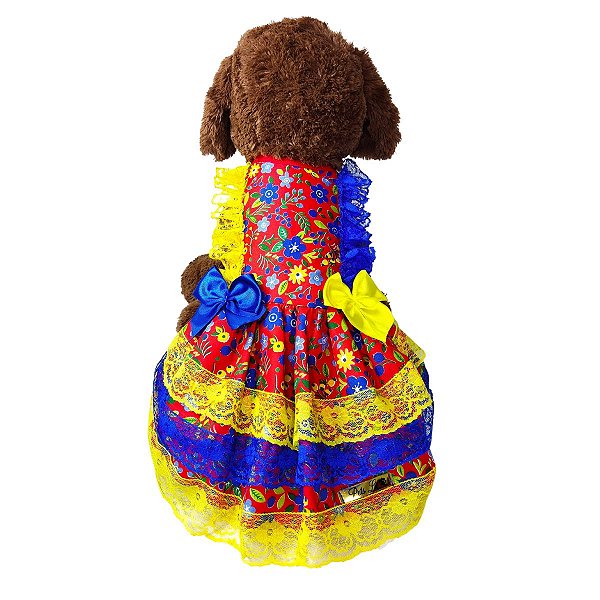 Roupa Pet - Mariazinha Modelo Festa Junina
