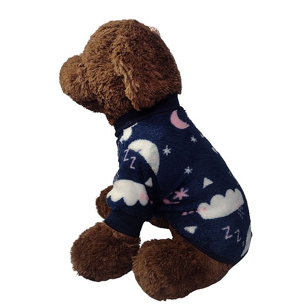 Roupa Pet -Camisa Noite Feliz Microfibra