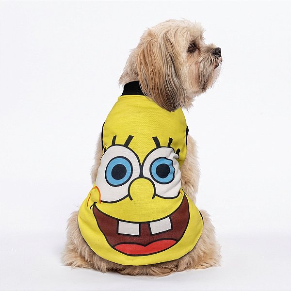 Roupa Pet - Bob Esponja Modelo Regata Básica