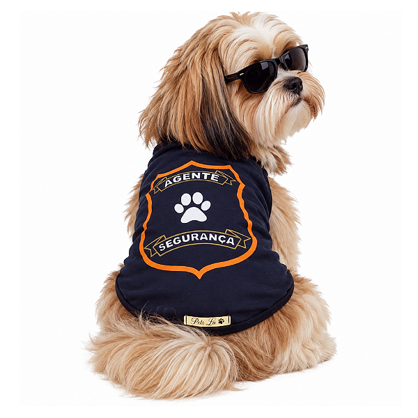 Roupa Pet - Policia Modelo Regata Temática Divertida