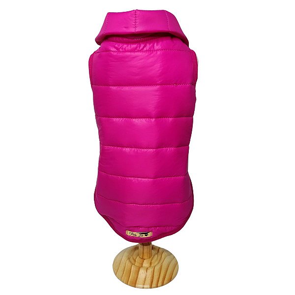 Roupa Pet - Colete Puffer Rosa Forrado