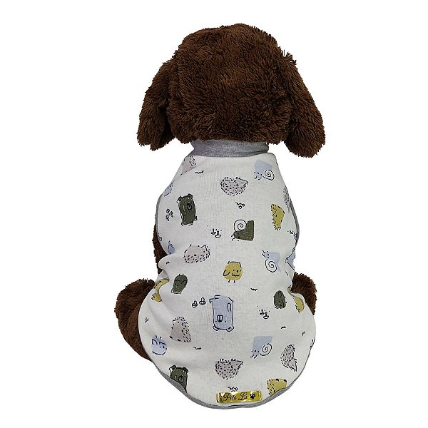 Roupa Pet - Regata Básica Bichinhos