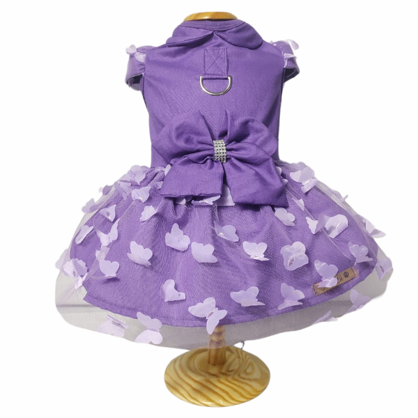 Roupa Pet - Vestido Floral Lilás