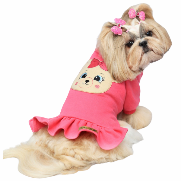 Roupa Pet - Vestido Moletom Pet Milka