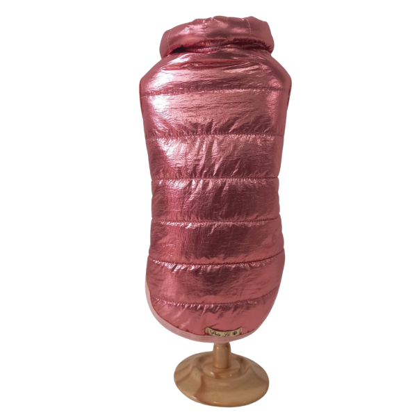 Roupa Pet - Colete Puffer Rose Forrado