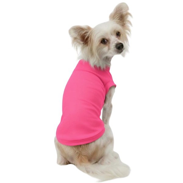 Roupa Pet - Camisa NEON rosa com Proteção Solar UV50+