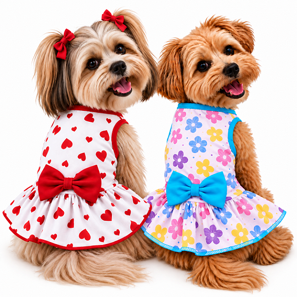 Vestido Pet Verão 2026 com Laço
