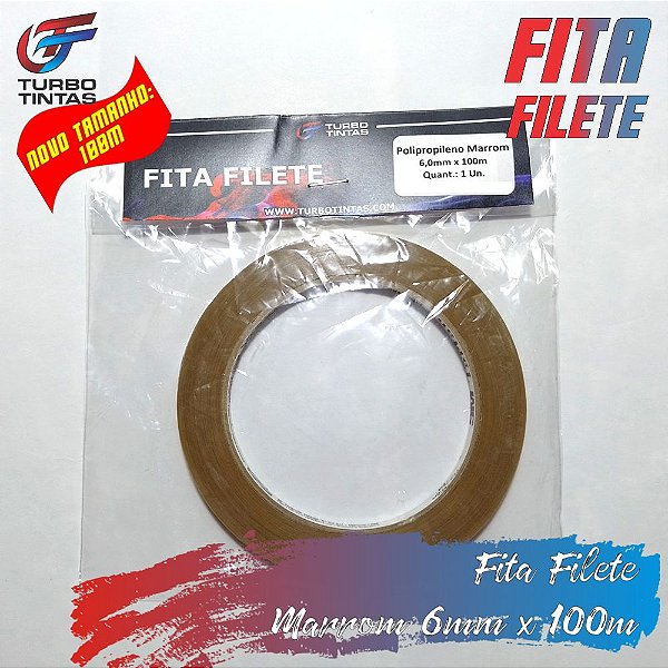 Fita Filete Marrom - 6mm x 100m