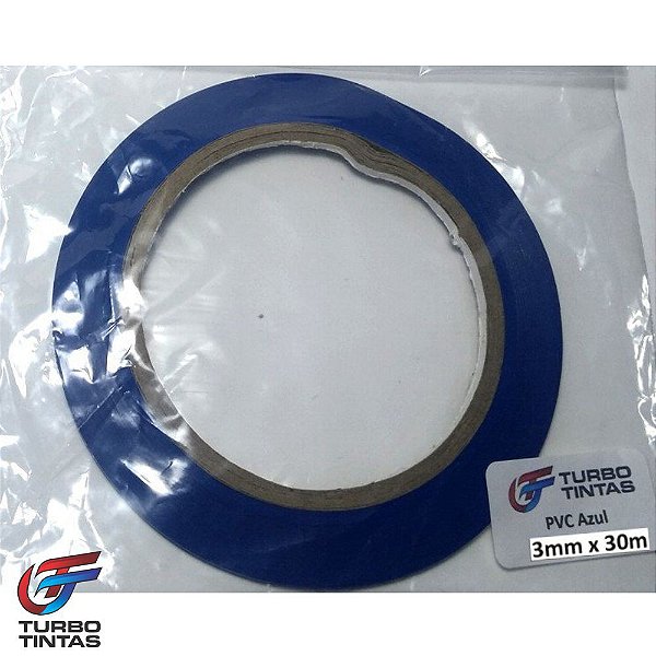 Fita Filete PVC Azul - 3mm x 30m