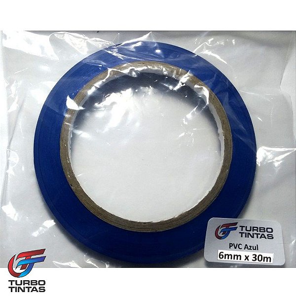 Fita Filete PVC Azul - 6mm x 30m