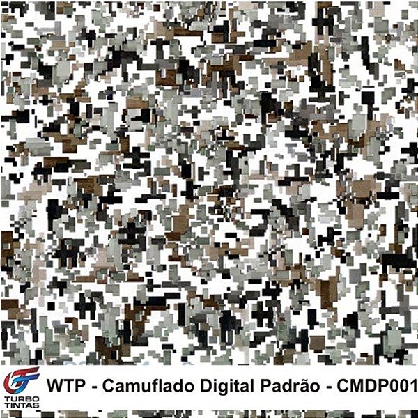 Película WTP 1m x 50cm - Camuflado Digital Padrão - CMDP001