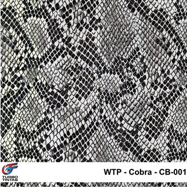 Película WTP 1m x 50cm - Cobra Preto (Fundo transparente) - CB001