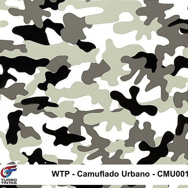 Película WTP 1m x 50cm -  Camuflado Urbano - CMU001