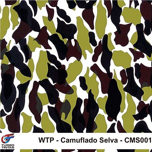 Película WTP 1m x 50cm - Camuflado Selva - CMS001