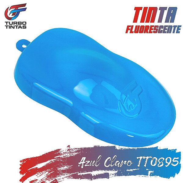 Tinta Fluorescente Poliéster - Azul Claro Luminosa - TT0895