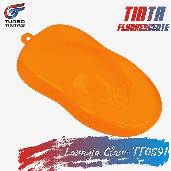 Tinta Fluorescente Poliéster - Laranja Claro Luminosa - TT0891