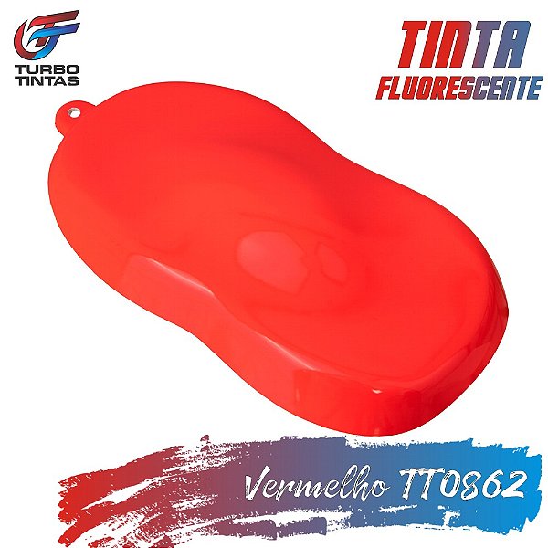 Tinta Fluorescente Poliéster - Vermelho Luminosa - TT0862