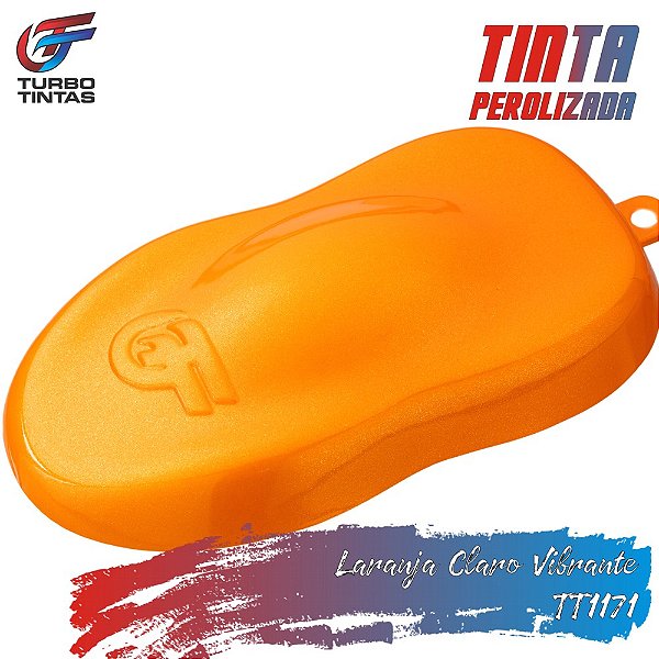 Tinta Poliéster Perolizada - Laranja Claro Vibrante - TT1171