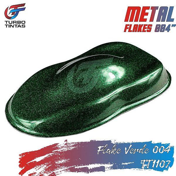 Verniz Flakes 004'' Pronto p/ Uso - Verde TT1107