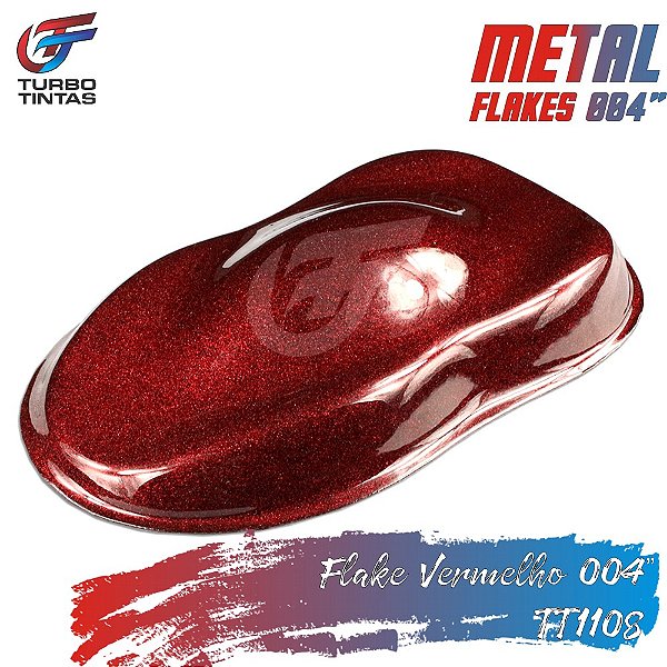 Verniz Flakes 004'' Pronto p/ Uso - Vermelho TT1108