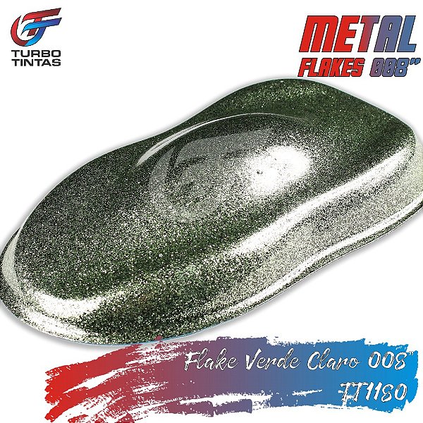 Verniz Flakes 008'' Pronto p/ Uso - Verde Claro TT1180