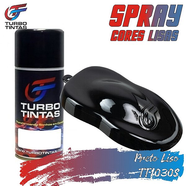 Spray Poliéster Liso - Preto Base - TT1030S - 350ml