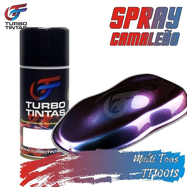 Tinta Camaleão Spray - Multi Tons - TT1001S Azul/Violeta/Vermelho/Laranja