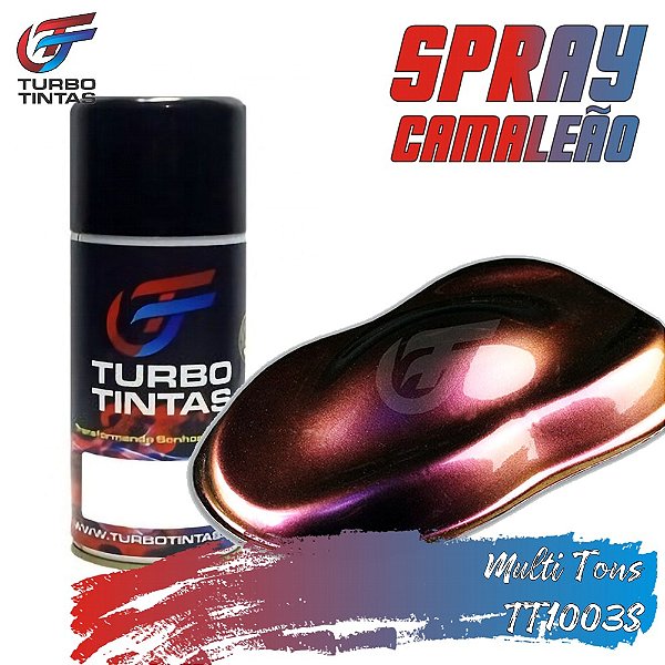 Tinta Camaleão Spray - Multi Tons - TT1003S Vermelho/Violeta/Laranja/Dourado